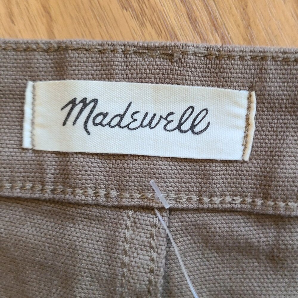 NEW NWT! MADEWELL EMMETT WIDE-LEG CROP PANTS olive green HIGH RISE sz 37 - Picture 6 of 7